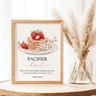 Strawberry Baby Brunch Pacifier Hunt Game Sign