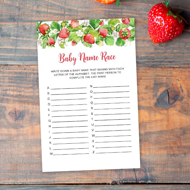 Strawberry Baby Name Race game (Creator Uploaded)