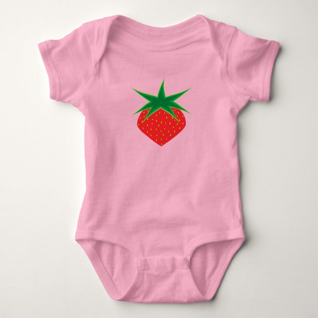 Strawberry Baby One-Piece Bodysuit (Front)
