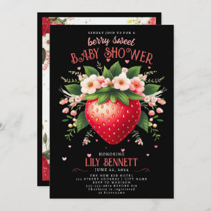 Strawberry Baby Shower Berry Sweet Invitation