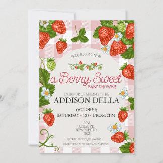 Strawberry Baby Shower | Berry Sweet Invitation