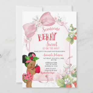 Strawberry Baby Shower Cute Berry Invite