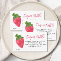 Strawberry Baby Shower Diaper Raffle Enclosure Car