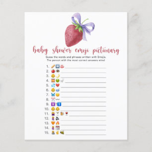 Strawberry - baby shower emoji pictionary game
