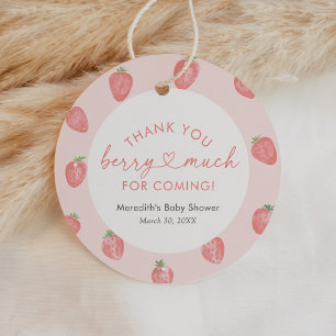 Strawberry Baby Shower Favour Tags