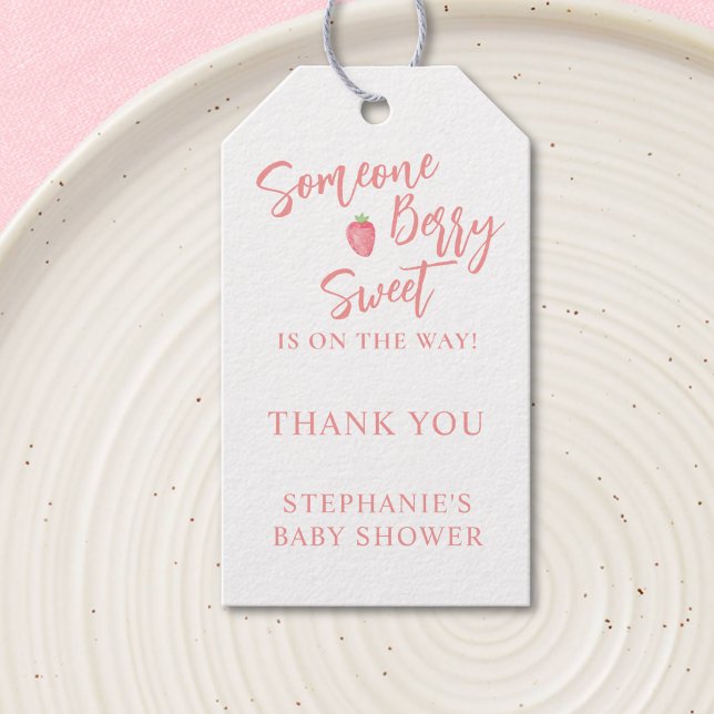 Strawberry Baby Shower  Gift Tags (Creator Uploaded)
