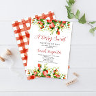 Strawberry Baby Shower Girl Invitation