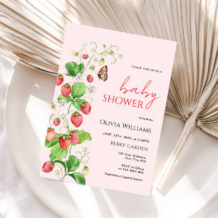 Strawberry Baby Shower Invitation