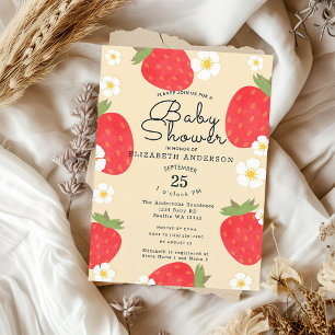 Strawberry Baby Shower Invitation