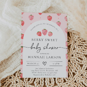 Strawberry Baby Shower Invitation