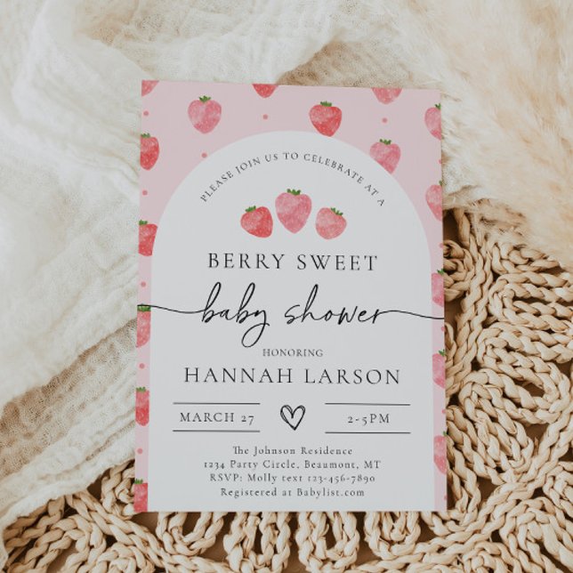 Strawberry Baby Shower Invitation (Creator Uploaded)