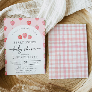 Strawberry Baby Shower Invitation   Berry Baby