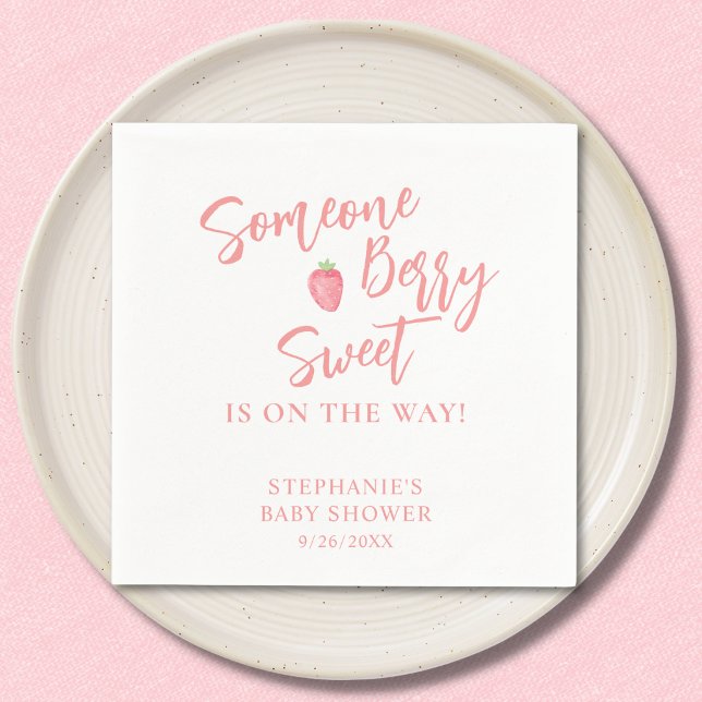 Strawberry Baby Shower  Napkin (Creator Uploaded)