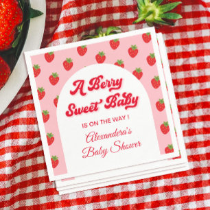 Strawberry Baby Shower Napkin