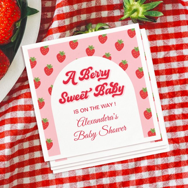 Strawberry Baby Shower  Napkin (Creator Uploaded)