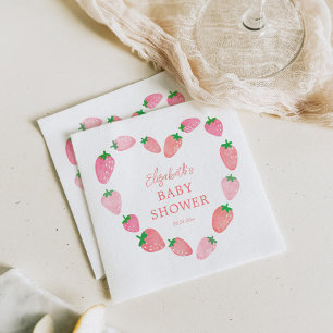 Strawberry Baby Shower Napkin