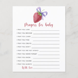 Strawberry baby shower - prayers for baby