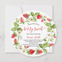 Strawberry Baby Shower Summer Berry Sweet 