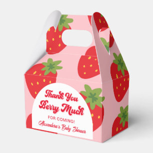 Strawberry Baby Shower Thank You Favour Box