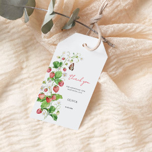 Strawberry Baby Shower Thank You Gift Tags