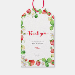 Strawberry Baby Shower Thank You Gift Tags