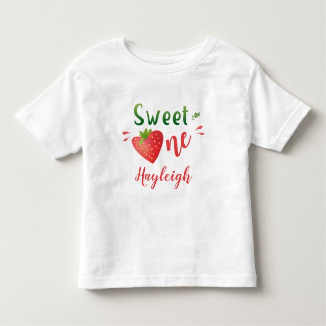 Strawberry baby t-shirt Berry sweet one girl shirt (Front)