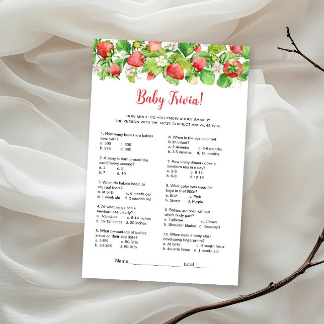 Strawberry Baby Trivia Game (Creator Uploaded)