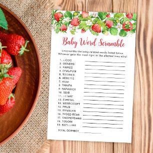 Strawberry Baby Word Scramble game