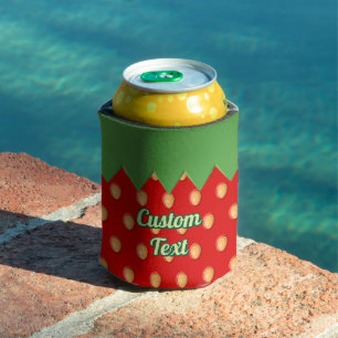 Strawberry Background Pattern Can Cooler