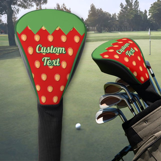 Strawberry Background Pattern Golf Head Cover (Creator Uploaded)