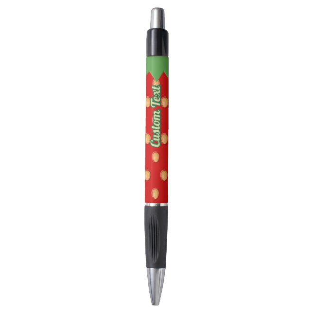 Strawberry Background Pattern Ink Pen (Front Vertical)