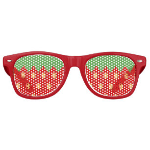 Strawberry Background Pattern Retro Sunglasses