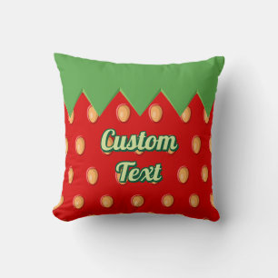 Strawberry Background Pattern Throw Pillow
