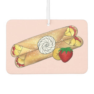 Strawberry Banana Crêpe Pancake French Food Crepes Car Air Freshener