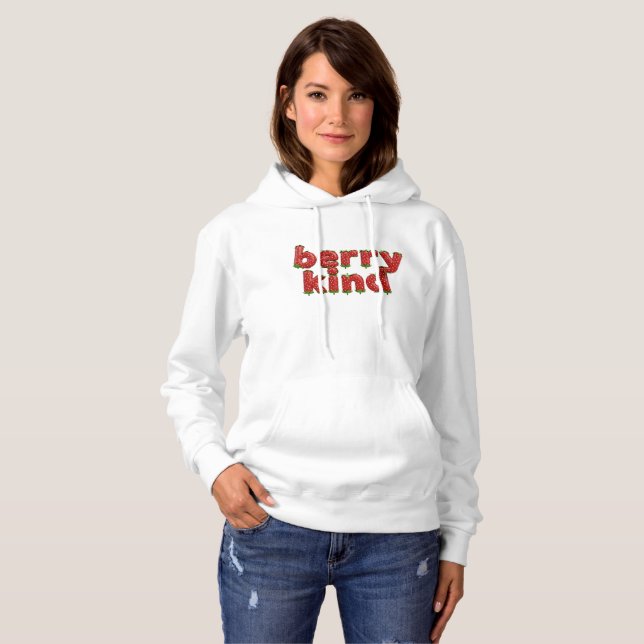 Strawberry Basic Hooded Sweatshirt berry kind (Front Full)