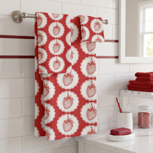 Strawberry Bath Towel Set