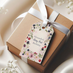  Strawberry Berry First 1st Birthday Party  Gift Tags