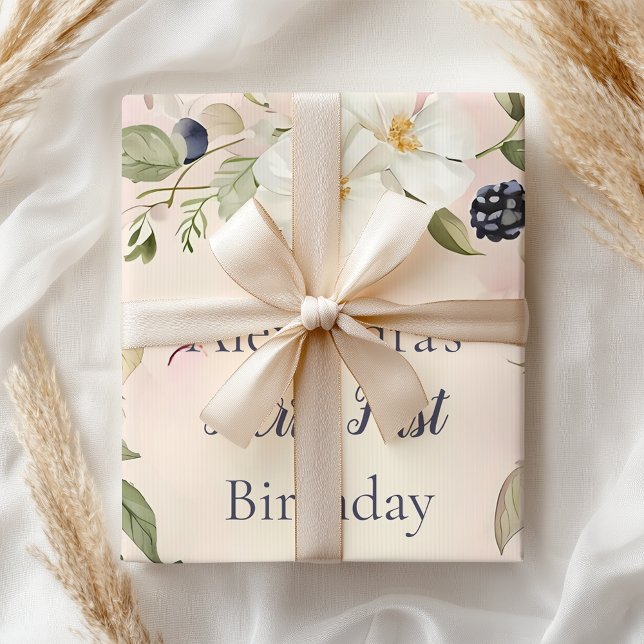  Strawberry Berry First 1st Birthday Party  Tissue Paper (Creator Uploaded)