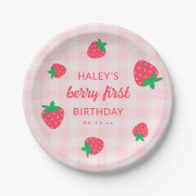 Strawberry Berry First 1st Cute Baby Pink Birthday