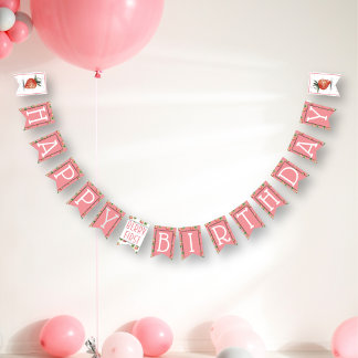 Strawberry Berry First Birthday Bunting