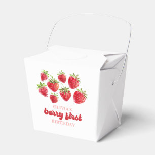 Strawberry Berry First Birthday Favour Box