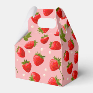Strawberry Berry First Birthday Party Favor Favour Box