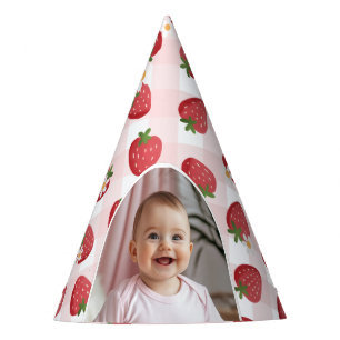 Strawberry Berry First Birthday Party Hat: Hat