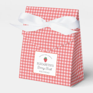 Strawberry Berry First Picnic Birthday Favour Box