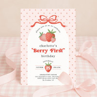 Strawberry Berry First Red Bow 1st Birthday