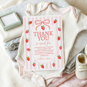 Strawberry Berry First Thank You Card