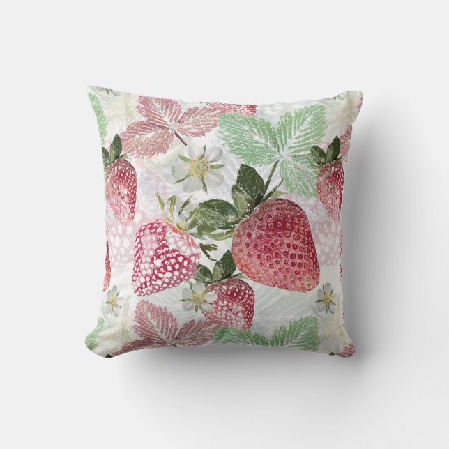 Strawberry, berry, red, fresh, ripe, sweet, food, cushion (Front)