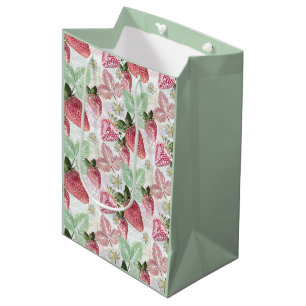 Strawberry, berry, red, fresh, ripe, sweet, food, medium gift bag