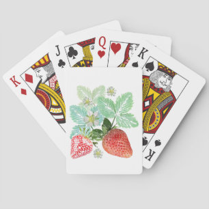 Strawberry, berry, red, fresh, ripe, sweet, food, playing cards