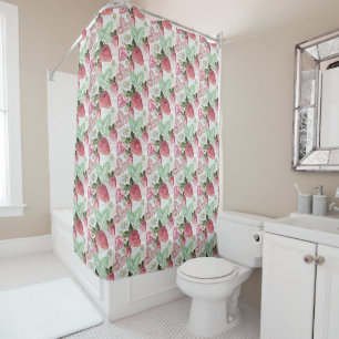 Strawberry, berry, red, fresh, ripe, sweet, food, shower curtain